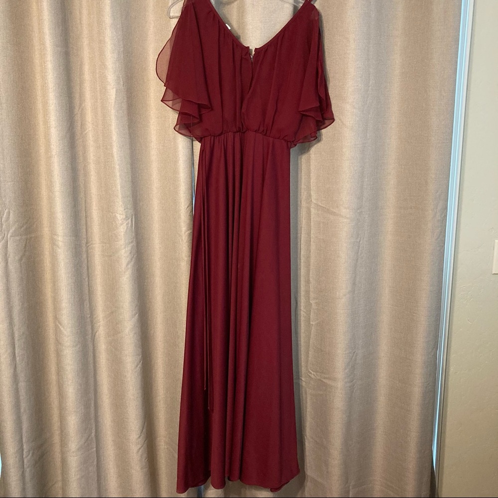 Vintage Burgundy Grecian Formal Gown
